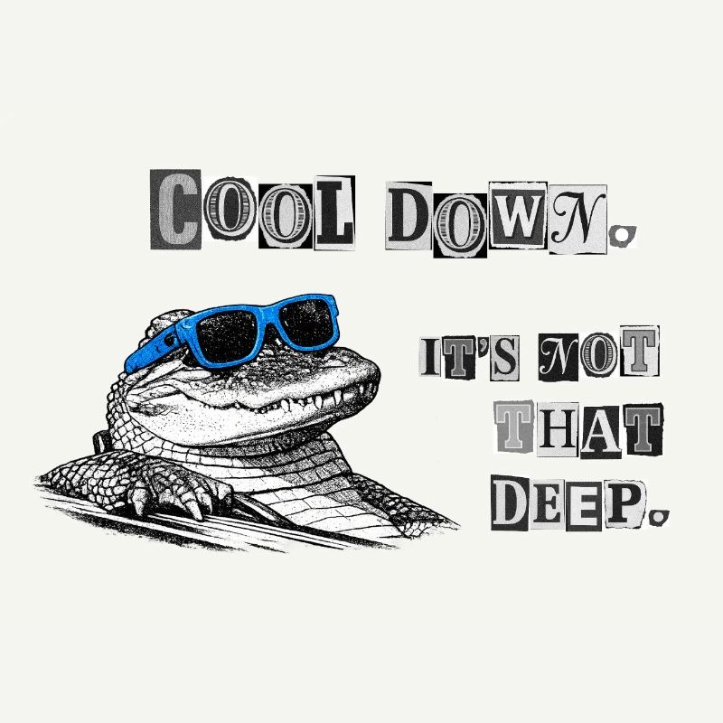 Cool Down – It's Not That Deep Crocodile Meme