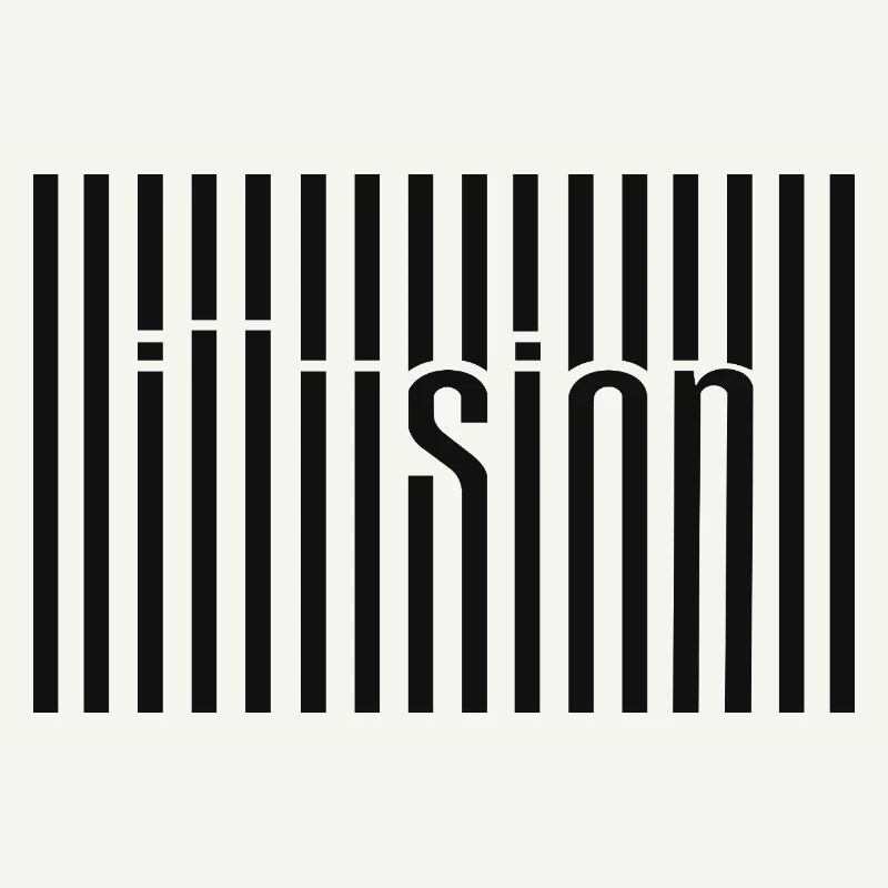Art textuel du code-barres d’illusion