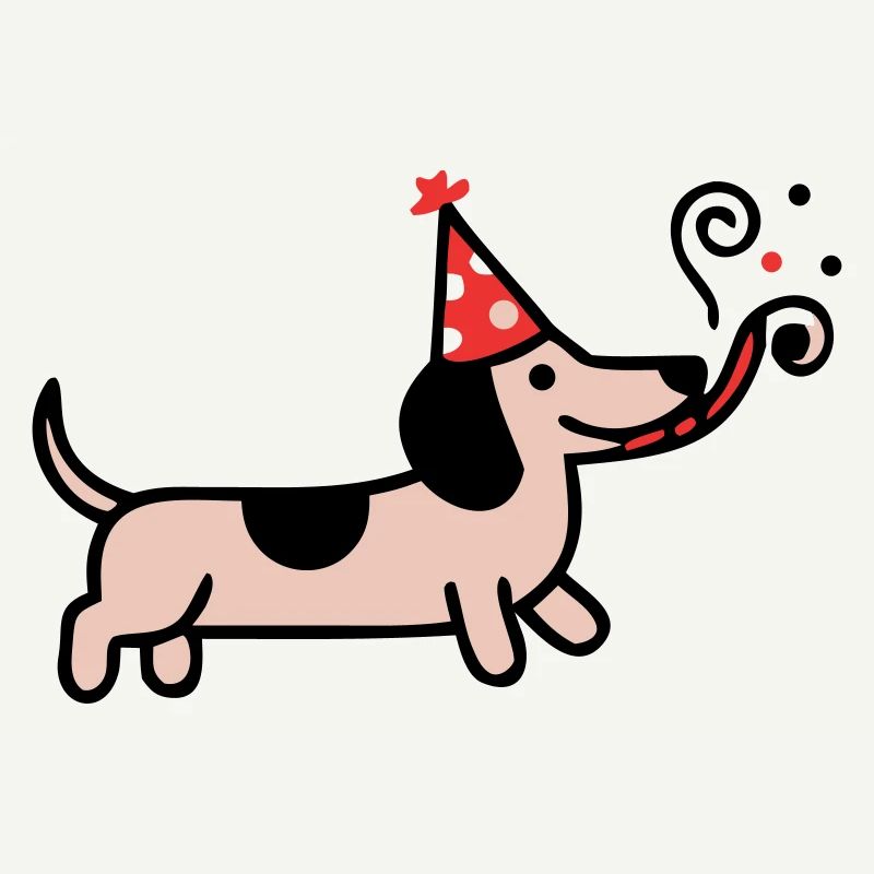 Fête Teckel Chien d’anniversaire