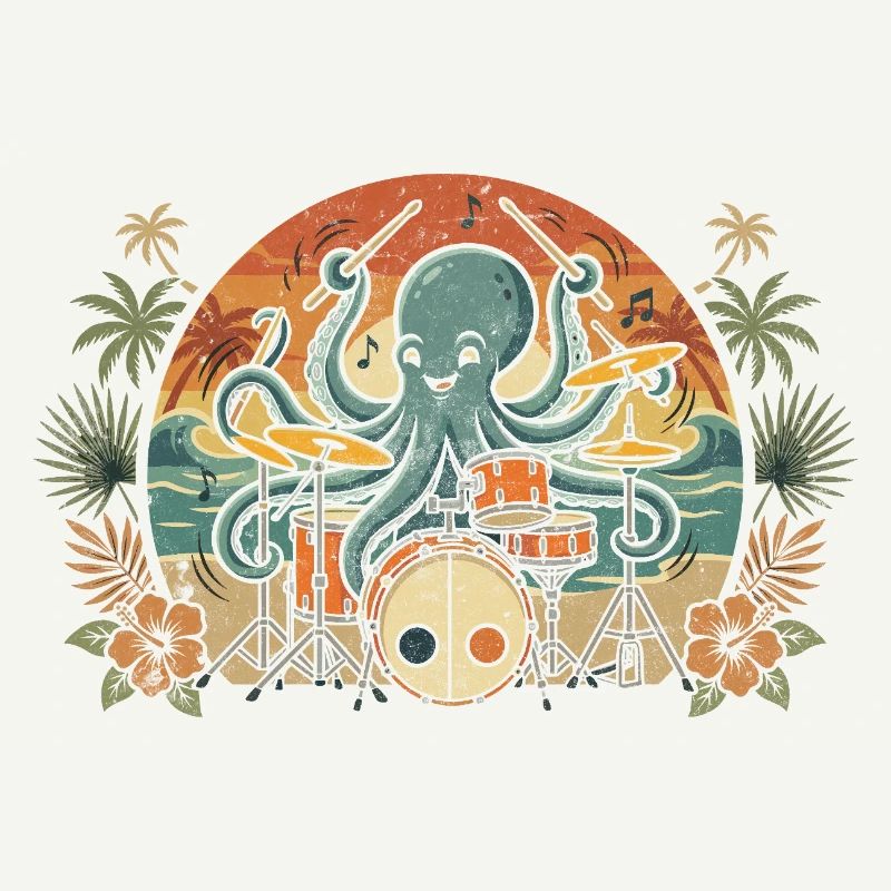 Tropical Octopus Drummer