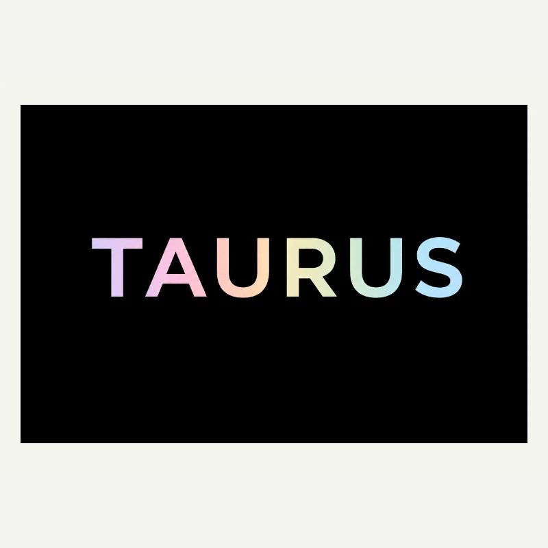 Taurus Gradient Typography