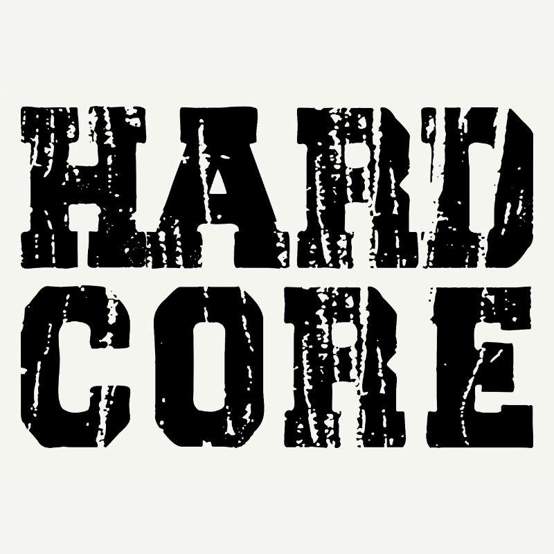 Hardcore Distressed and Bold Typography logo
