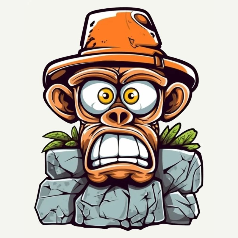 Breloque singe aventureux