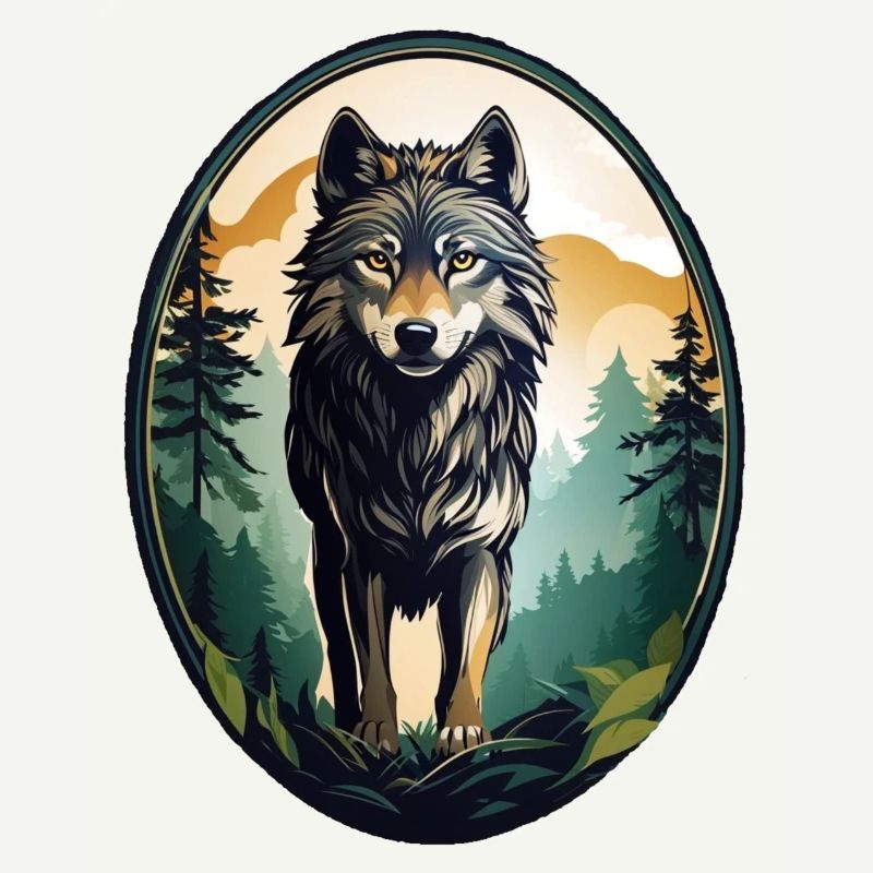 Forest dweller wolf