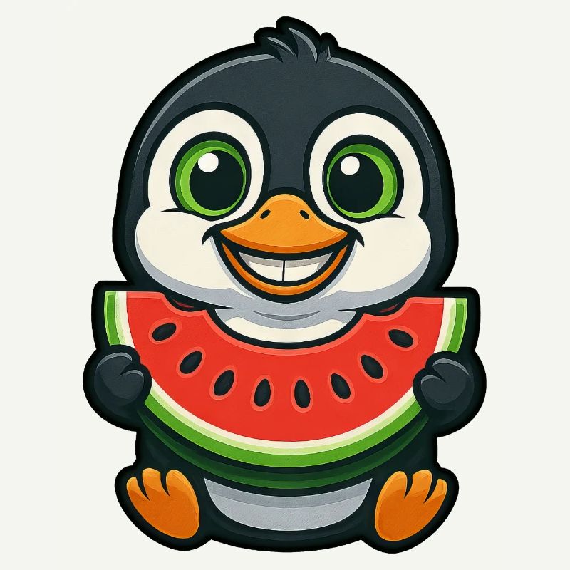 Pingouin à la pastèque Jour d’été fruité