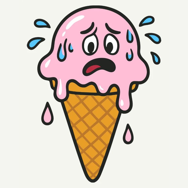 Cône de crème glacée dessin animé