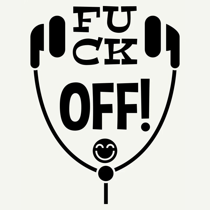 Humorous Headphone Artwork Featuring Unique Text a