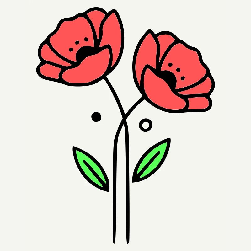 mohnblume-mohnblumen-minimalistisch-line-art-5