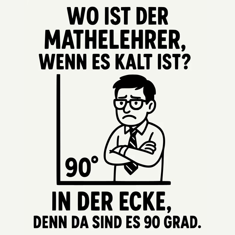90 Degree Corner Teacher Math Joke