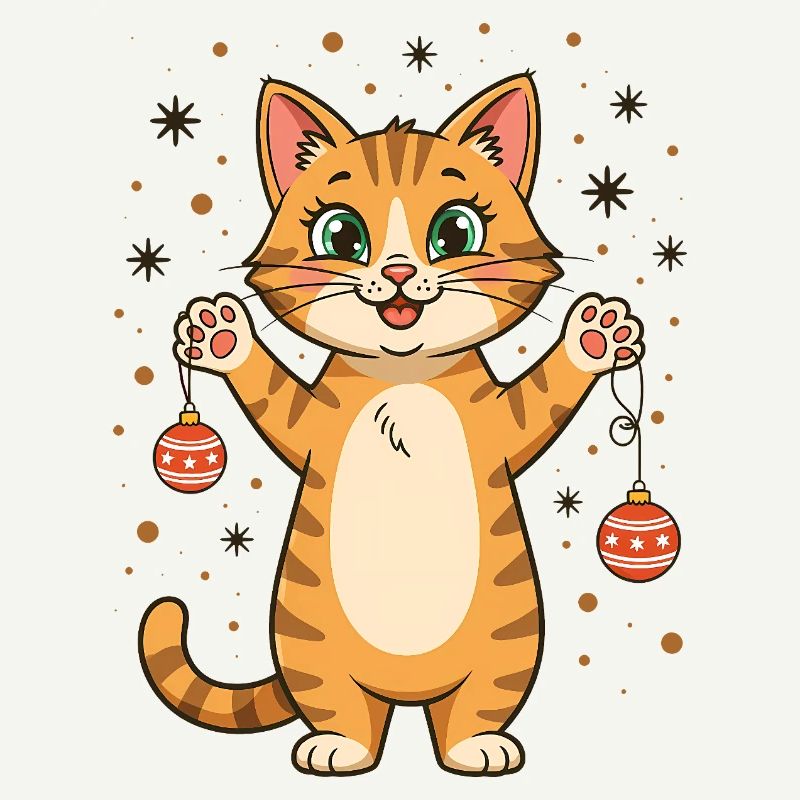 Chat Pull de Noël Chats Noël Drôle de Noël