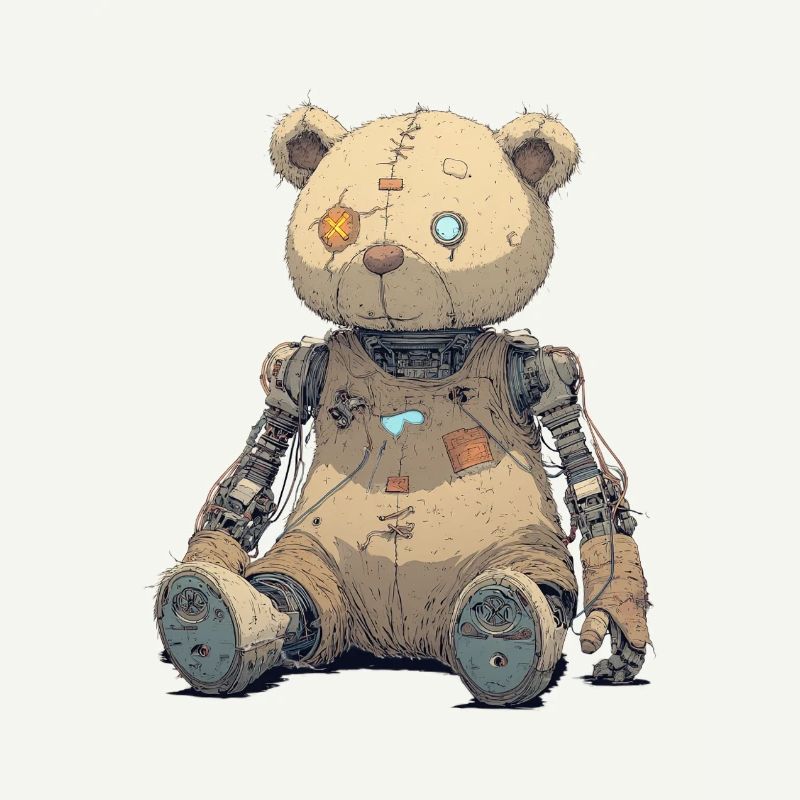 Ours en peluche réparé dans Rusty Robot