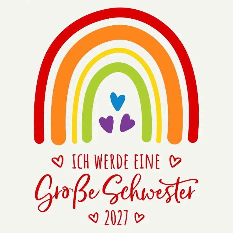 Ich werde eine Große Schwester 2027 Regenbogen