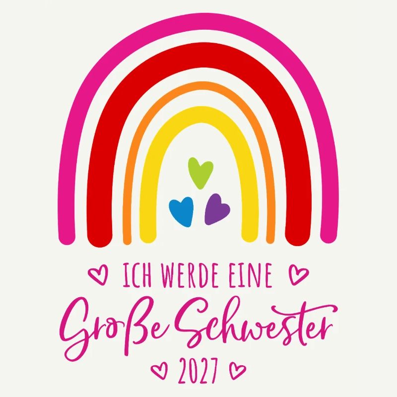 Ich werde eine Große Schwester 2027 Regenbogen