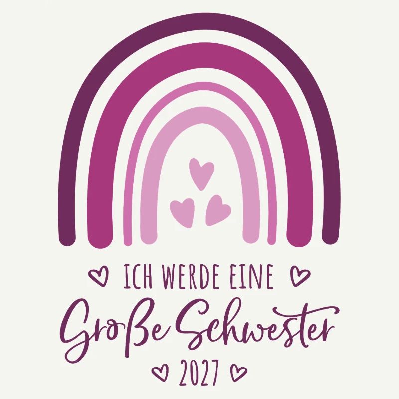 Ich werde eine Große Schwester 2027 Regenbogen