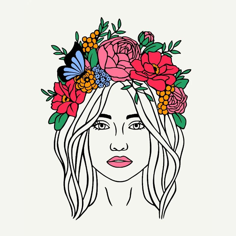 Boho Blumenfrau