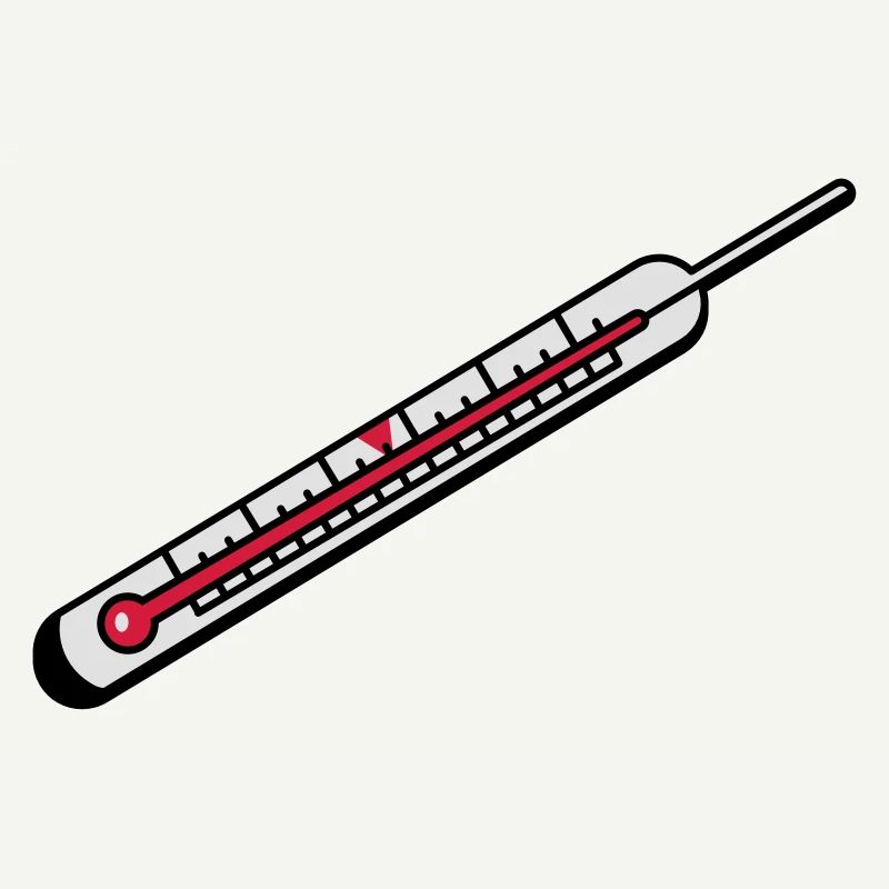 Ein Quecksilber Thermometer
