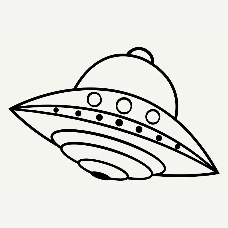 OVNI Alien Ship Space Doodle