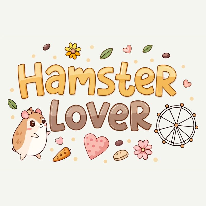 Hamster Lovers with Floral Patterns