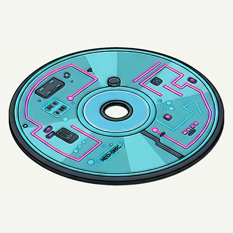 Digital Future Computer 90s Retro Design