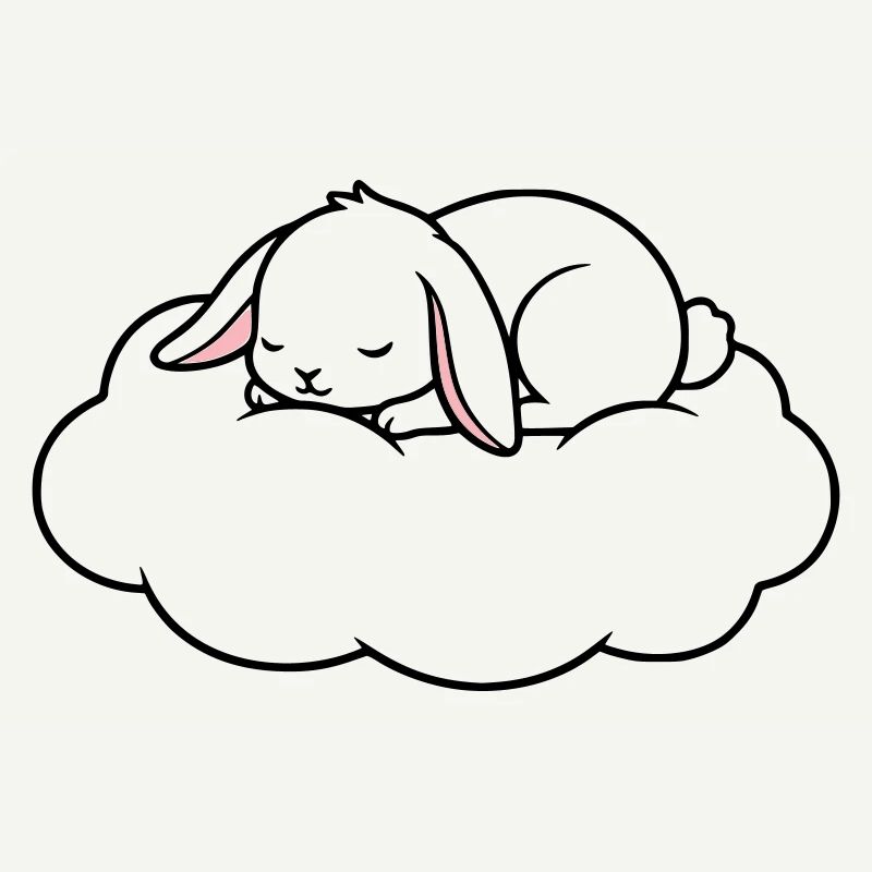 Sleeping Rabbit on Cloud Dream