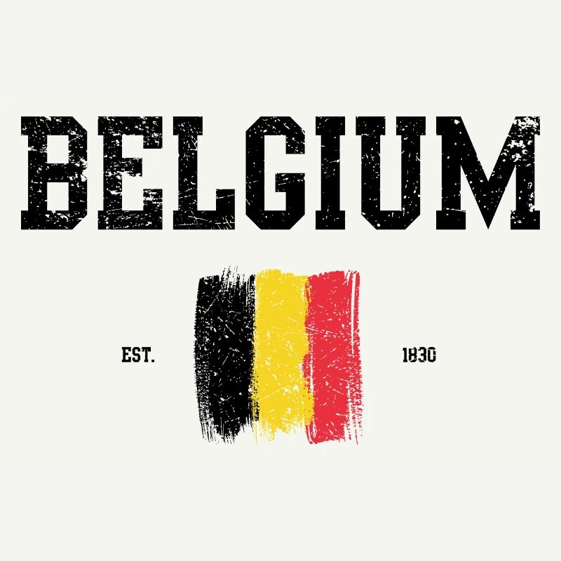 Impression d’art abstraite drapeau belge