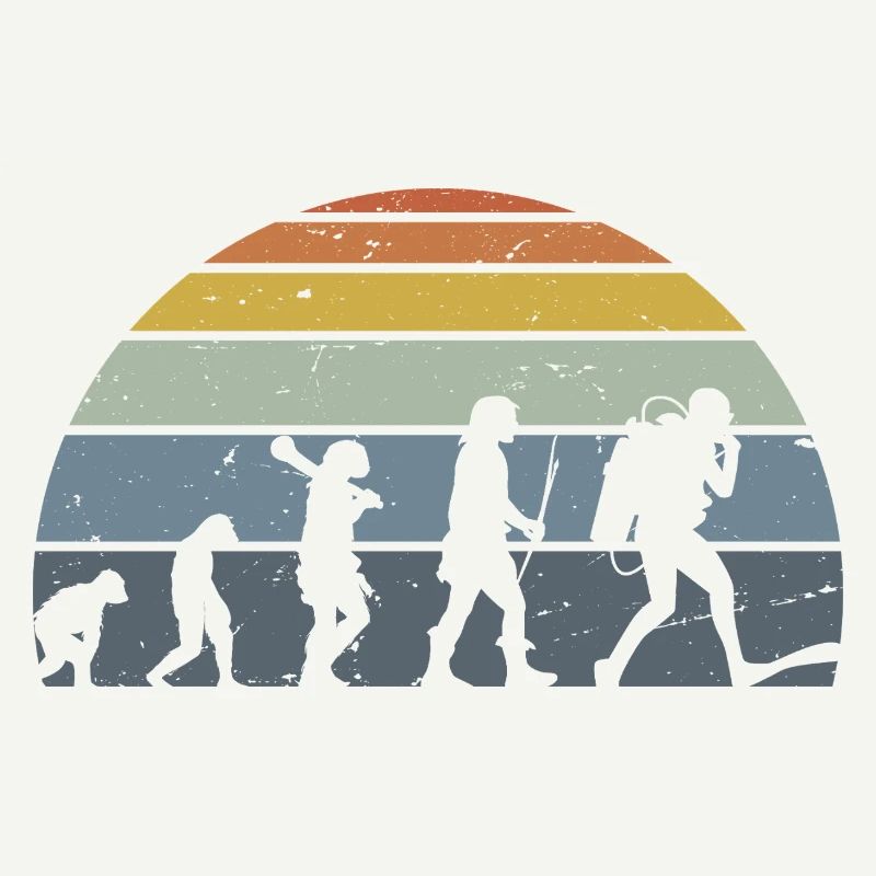 Evolution of Humanity Silhouette Design