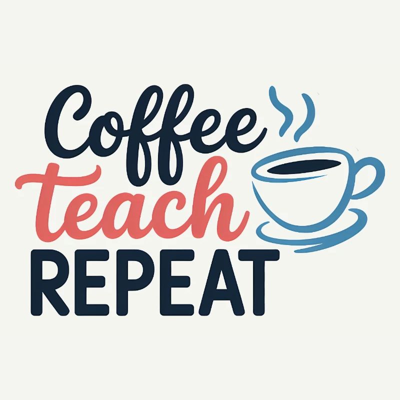 Coffee Teach Repeat Motivational
