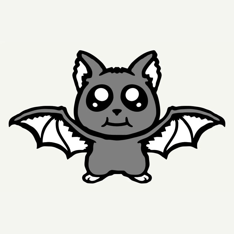 Little Cute Bat Halloween Funny Comic Cute