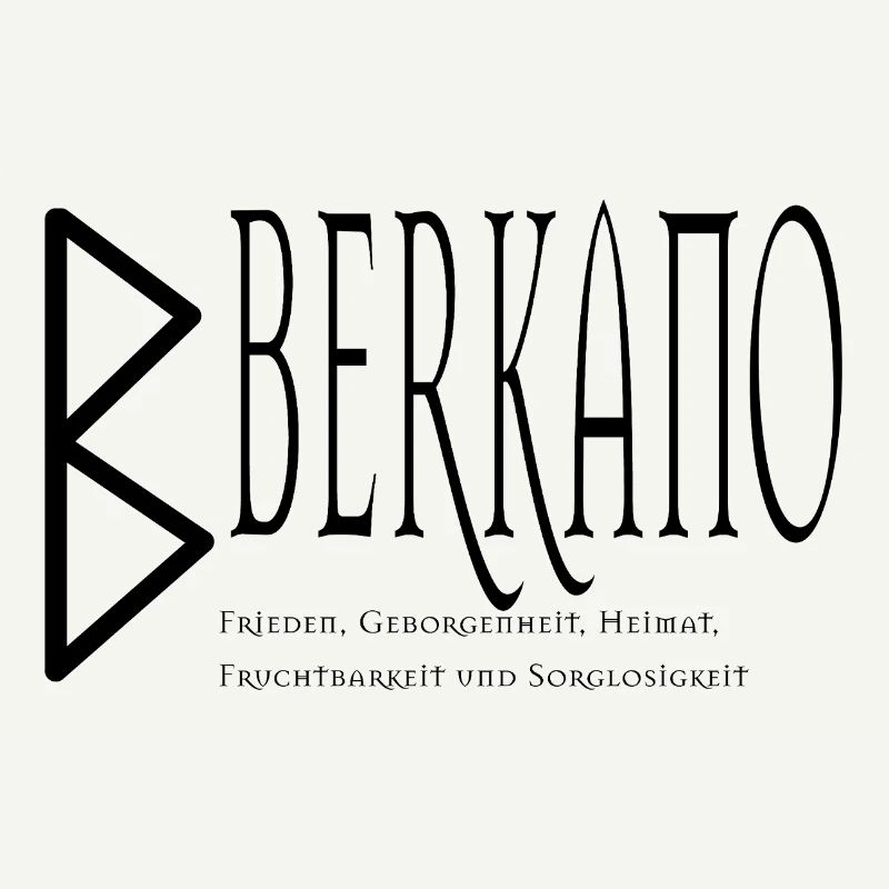 Berkano Lettrage Peace Design Noir
