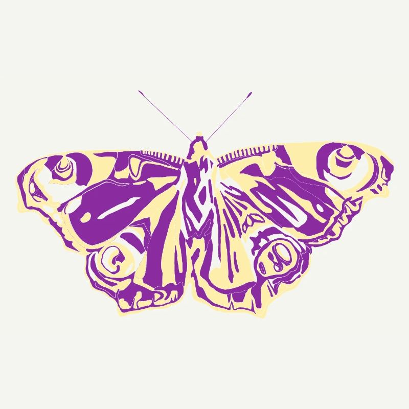Papillon jaune violet