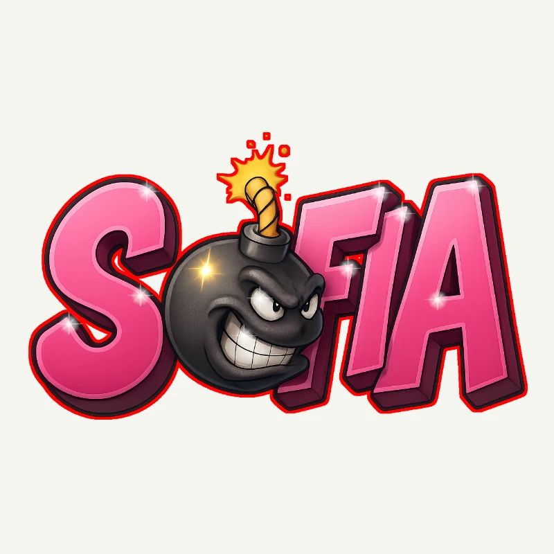 Sofia Graffiti Name Bomb Graffité 3D