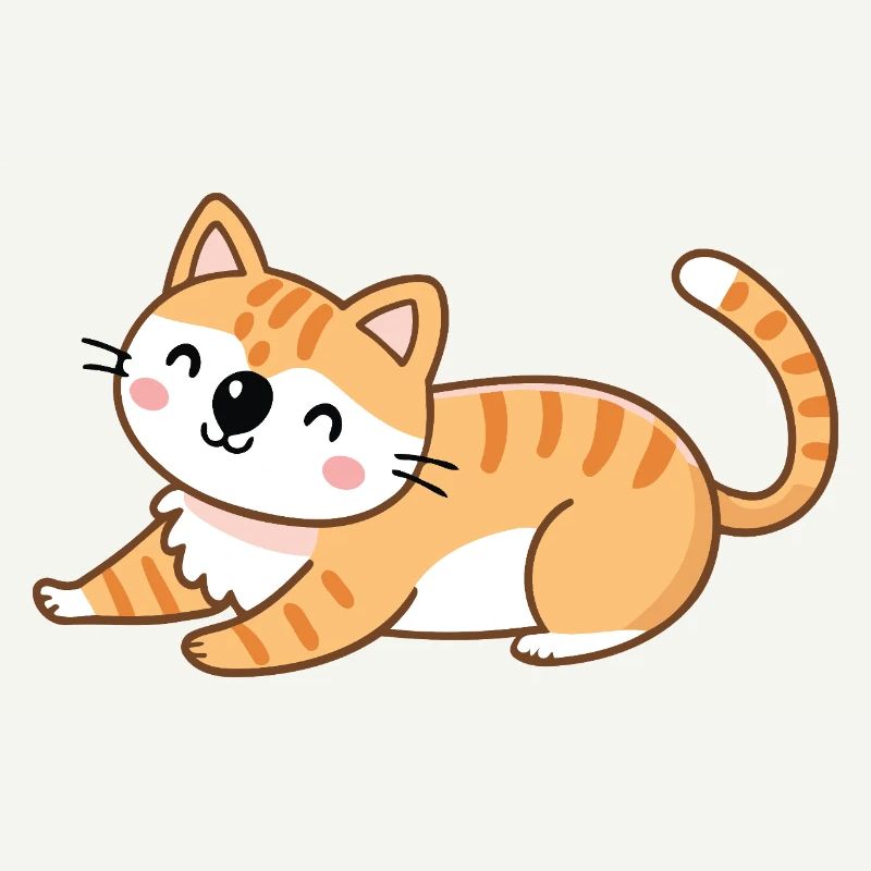Orange kitten in relaxed pose