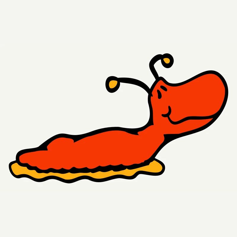 Slug snail without shell smiles