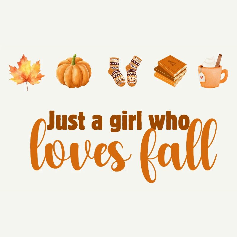 Herbstliebendes Mädchen Design, Fall Vibes