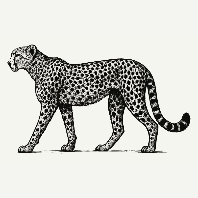Black and White Leopard Pattern