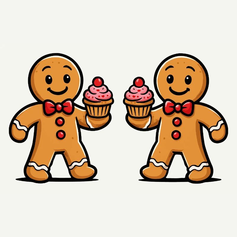Double Gingerbread Cupcake Duo