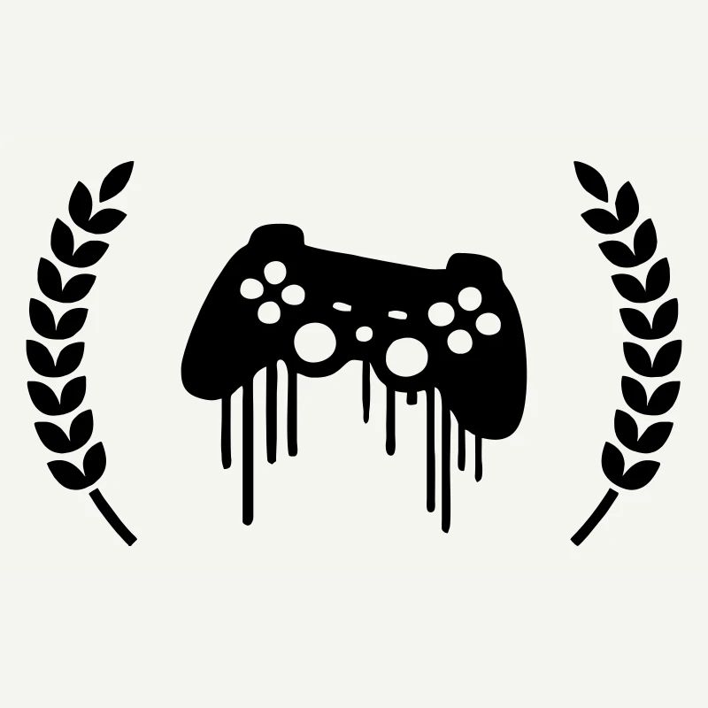 Gaming Controller Wreath Crest