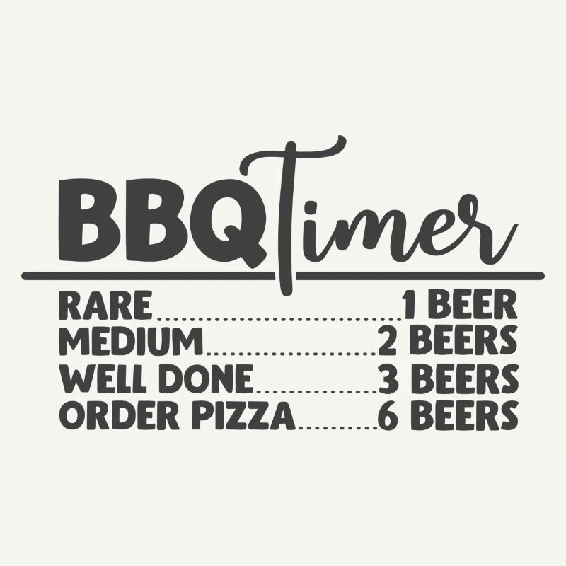 BBQ Timer Grill Spruch Design