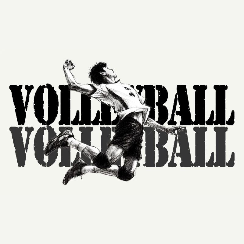 Dynamic volleyball player in action