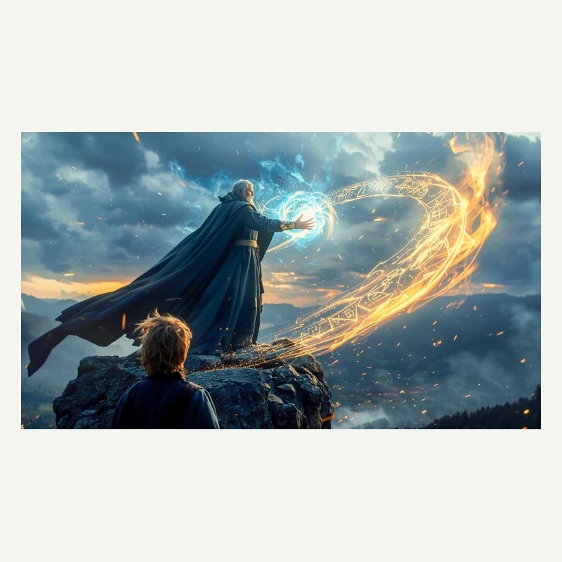 Merlin et Arthur dirigent les chevaliers