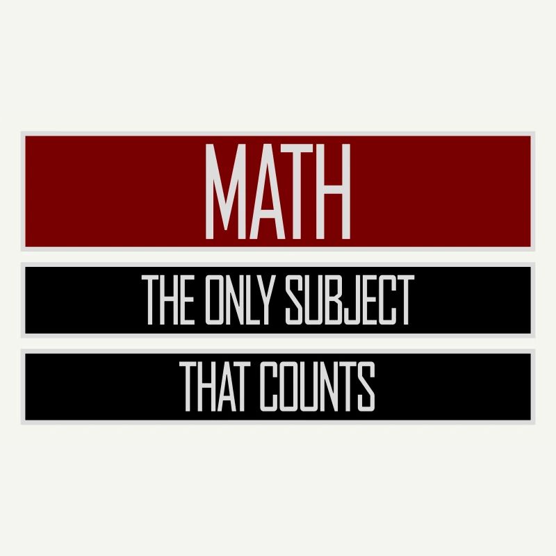 Math The Only Subject That Counts Nerd Mathe Logo