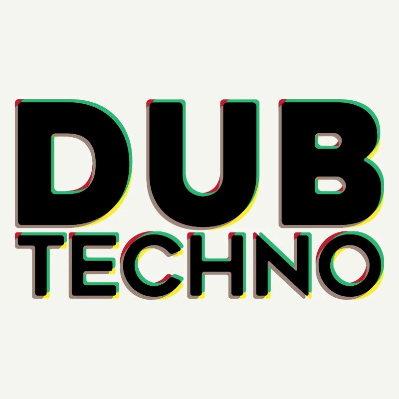 Dub Techno Neon Outline