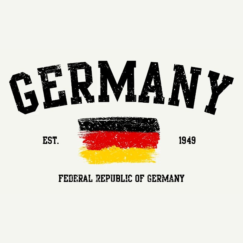 Conception abstraite de la typographie du drapeau allemand