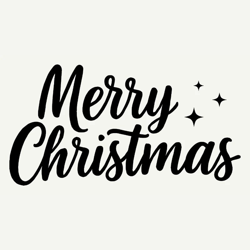 Lettres de Joyeux Noël avec de petites étoiles