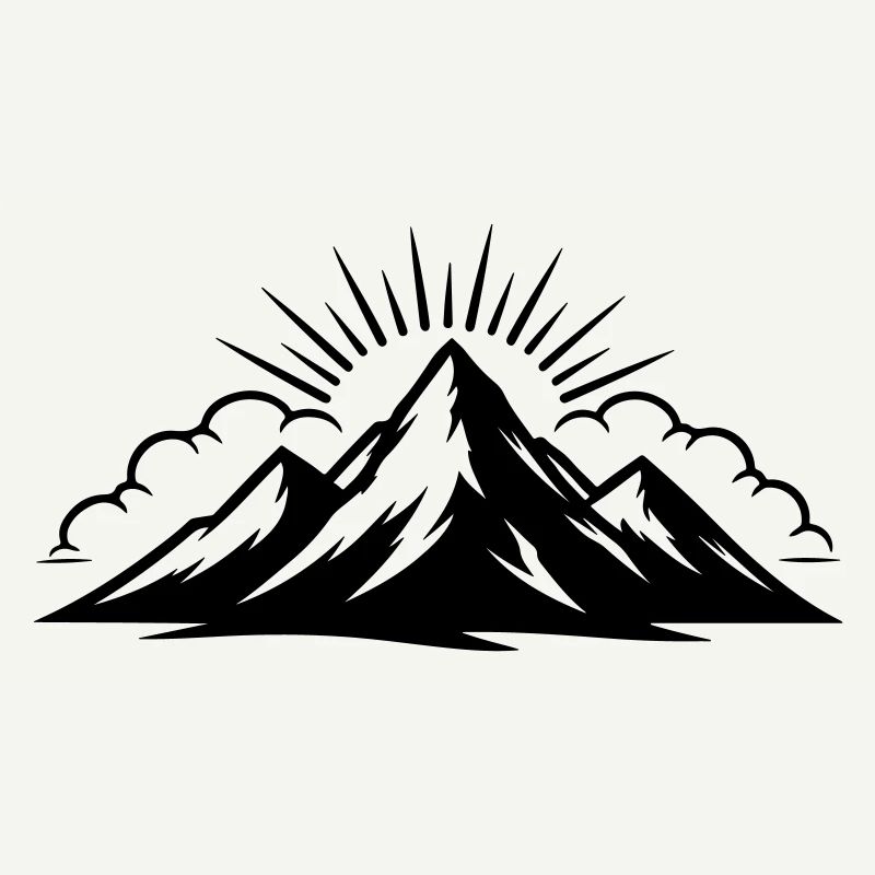 Mountains Clouds Peaks