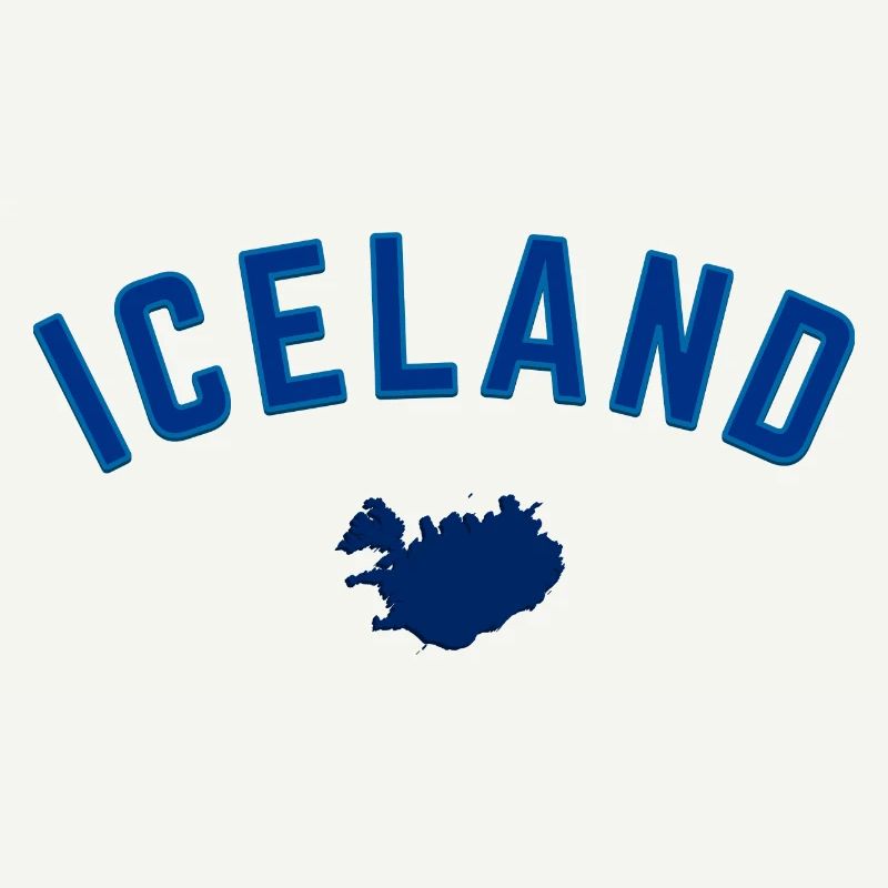 Iceland Blau Karte Bogen Design