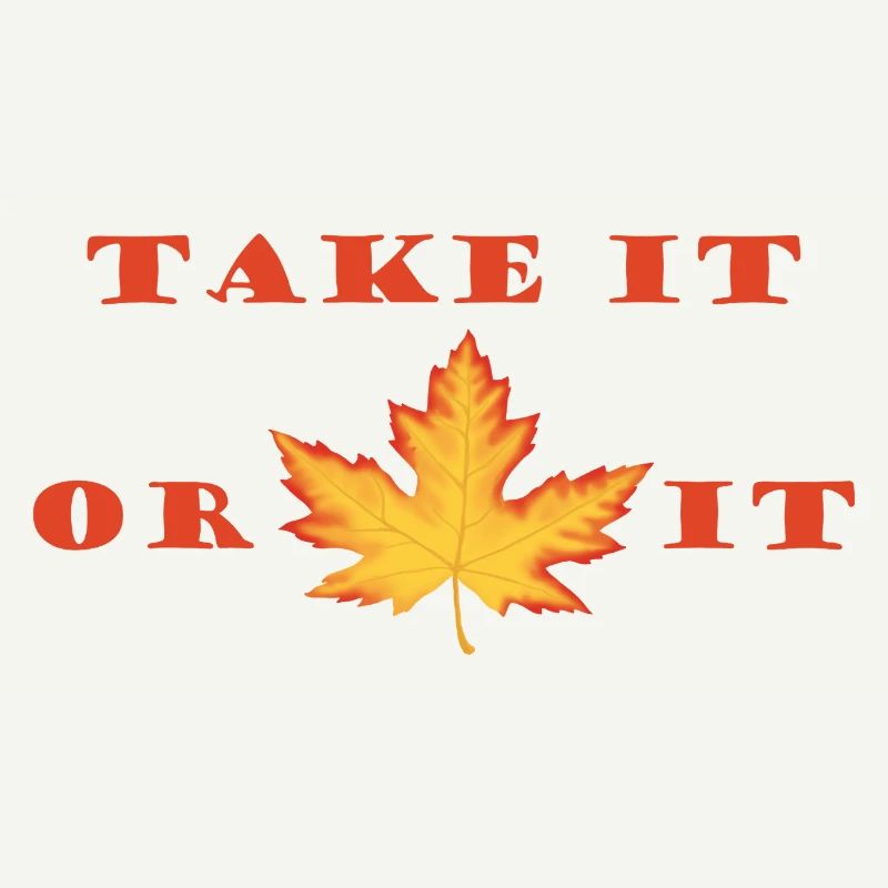 Take It or Leaf It – Orange-Red Maple Leaf Design