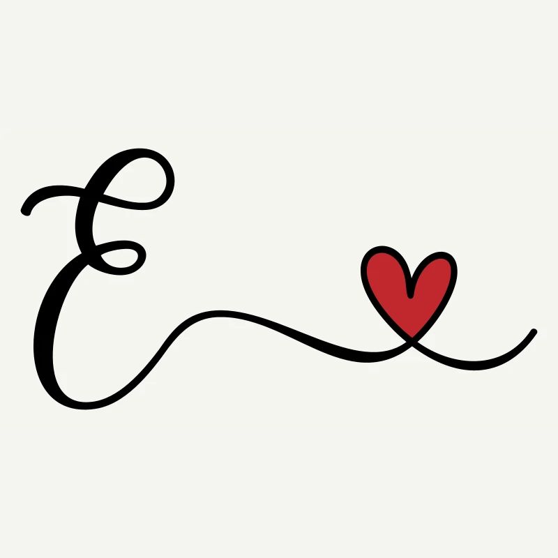 Buchstabe E Monogramm