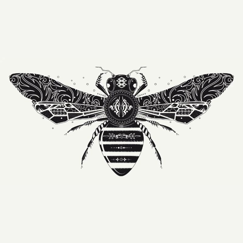 artfully designed bee