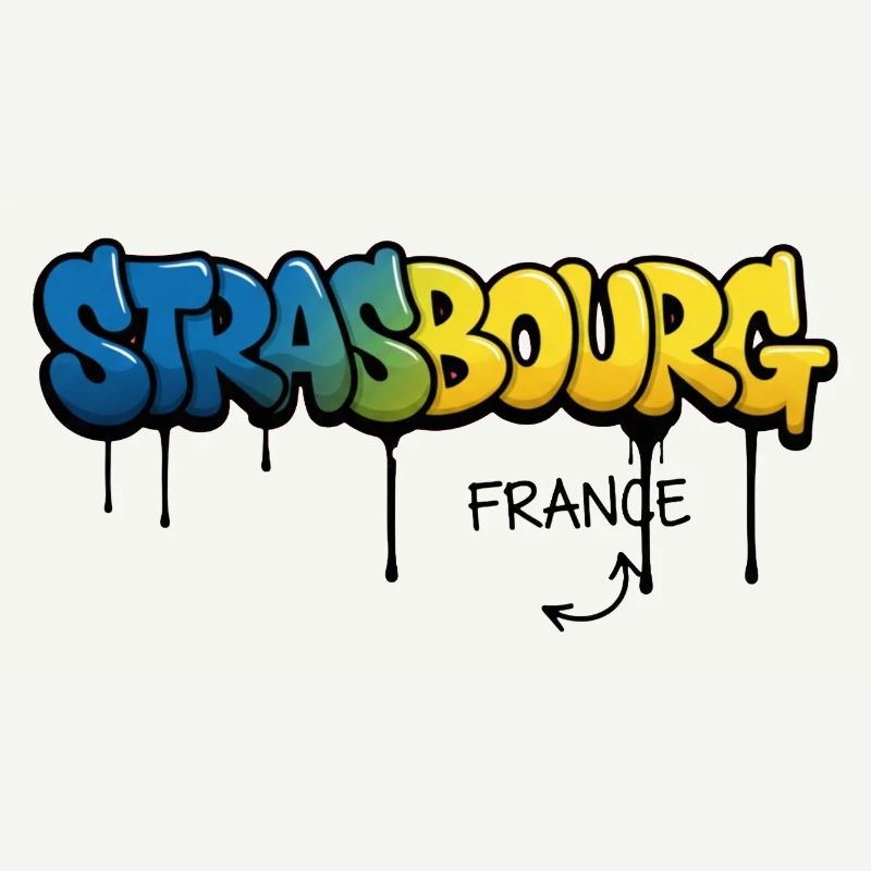 Graffiti-style Strasbourg lettering